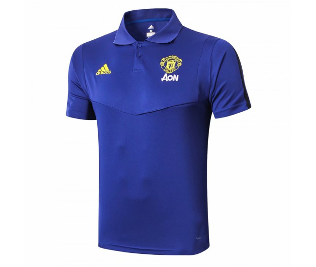 Manchester United Training Blue Polo 2019-20
