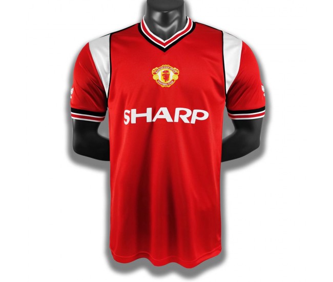 1985 Manchester United FC Home Retro Jersey 