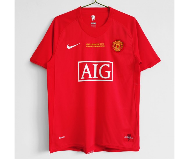 2007-2008 Manchester United FC Euro Home Retro Jersey 
