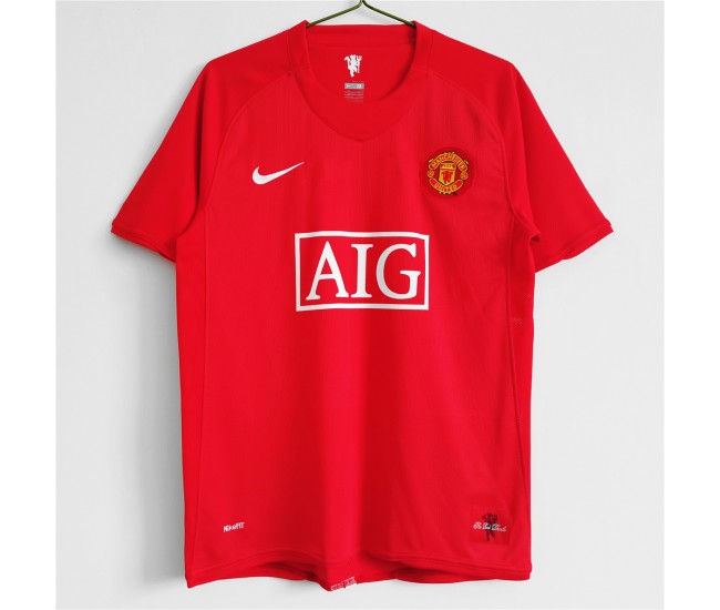 2007-2008 Manchester United FC Home Retro Jersey 