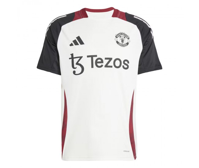 24-25 Manchester United Men's Off White Training Soccer Jersey 
