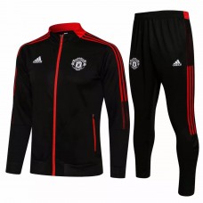 2021-22 Manchester United Black Presentation Soccer Tracksuit