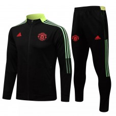 2021-22 Manchester United Black Training Presentation Football Tracksuit