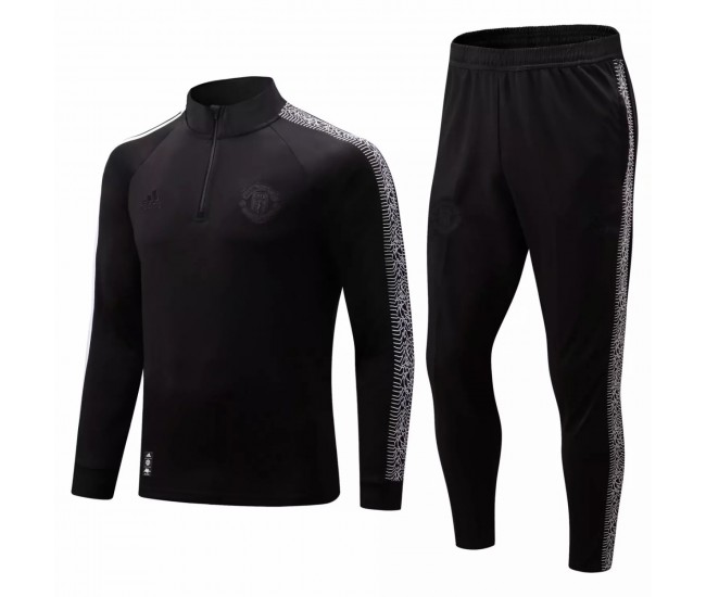 2022-23 Manchester United Black Training Technical Football Tracksuit