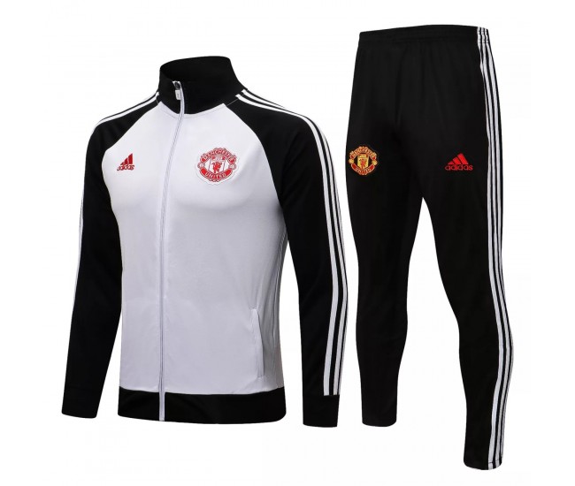 2021-22 Manchester United White Training Technical Football Tracksuit