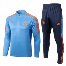 2022-23 Manchester United FC Blue Training Technical Soccer Tracksuit