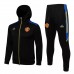 2021-22 Manchester United Black Hooded Presentation Football Tracksuit