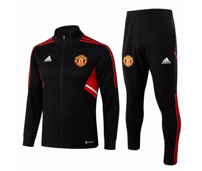 2022-23 Manchester United FC Black Training Presentation Soccer Tracksuit