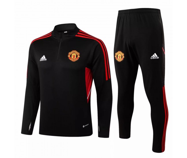 2022-23 Manchester United FC Black Training Technical Soccer Tracksuit