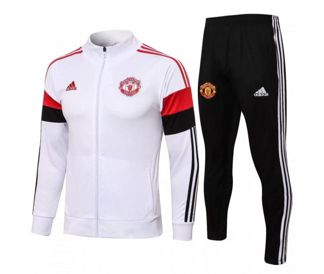 2021-22 Manchester United White Training Presentation Soccer Tracksuit