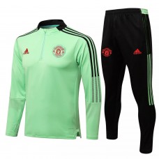 2021-22 Manchester United Green Training Technical Soccer Tracksuit 2021-22 Manchester United Green Training Technical Soccer Tracksuit