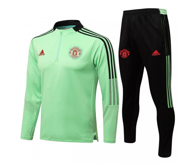 2021-22 Manchester United Green Training Technical Soccer Tracksuit