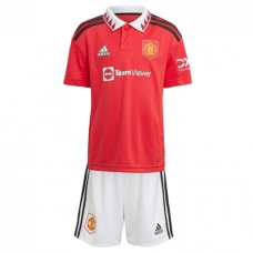 2022-23 Manchester United Home Kids Kit