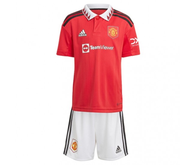 2022-23 Manchester United Home Kids Kit