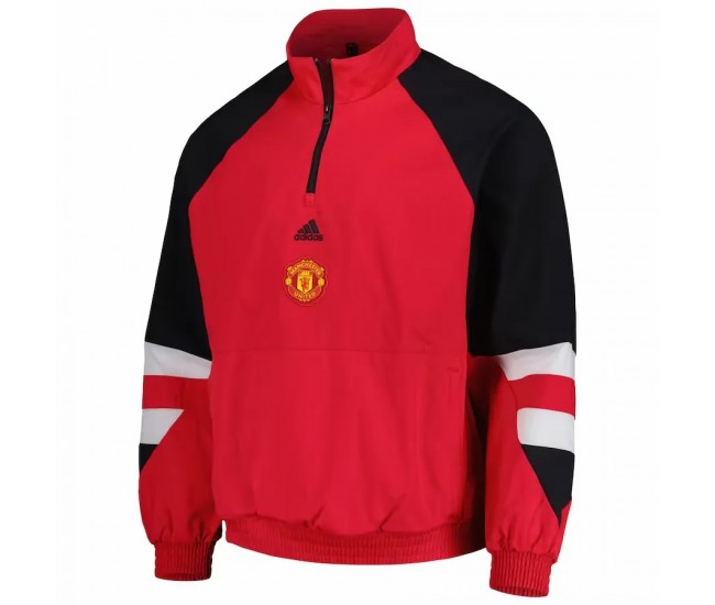 23-24 Manchester United Mens Icon Raglan Quarter Zip Top