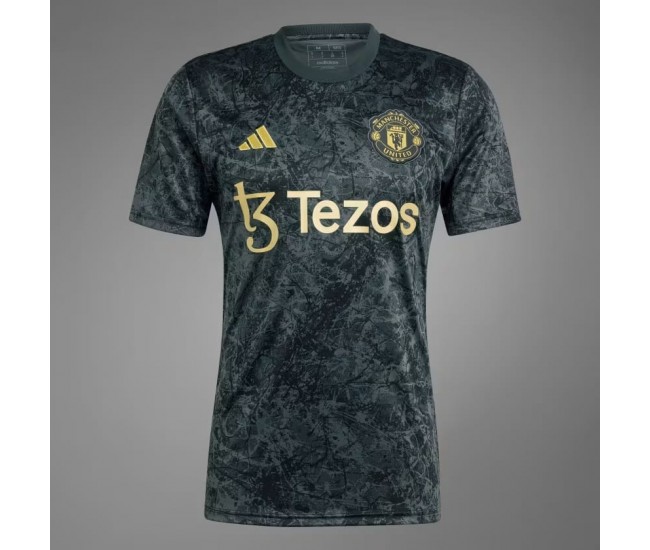 24-25 Manchester United Mens Stone Roses Pre-Match Jersey