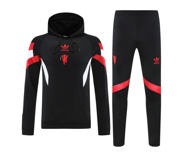 24-25 Manchester United Men's Originals Training Hooded Sweat Soccer Tracksuit 
