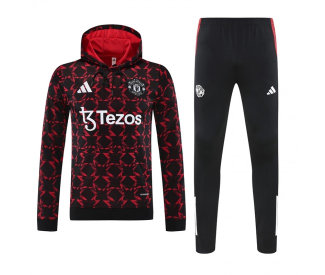 24-25 Manchester United FC Men's Pre Match Training Hooded Sweat Soccer Tracksuit