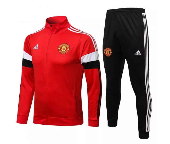 2021-22 Manchester United Red Training Presentation Soccer Tracksuit