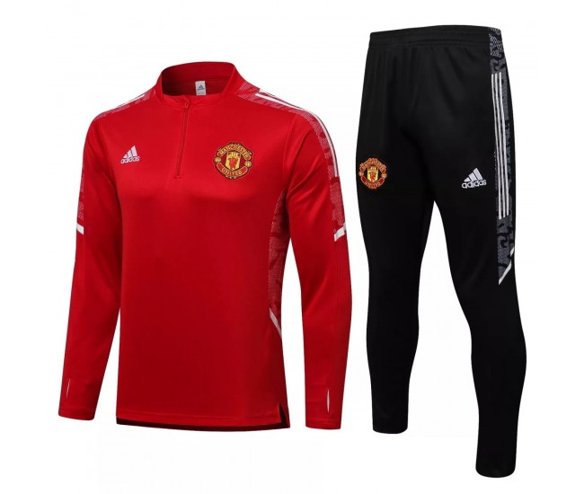 2021-22 Manchester United Red Training Technical Football Tracksuit