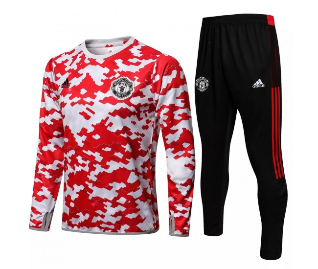 2021-22 Manchester United Red Training Technical Soccer Tracksuit