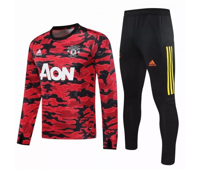 Manchester United Football Technical Training Red Black Tracksuit 2021