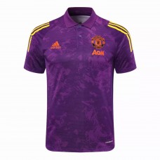 Manchester United Training Football Polo Purple 2021