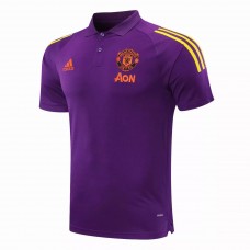 Manchester United Training Purple Football Polo 2021