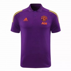 Manchester United Training Purple Football Polo 2021