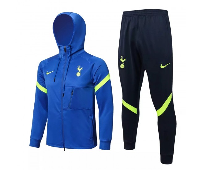 2021-22 Tottenham Hotspur Blue Hooded Presentation Tracksuit