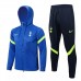 2021-22 Tottenham Hotspur Blue Hooded Presentation Tracksuit