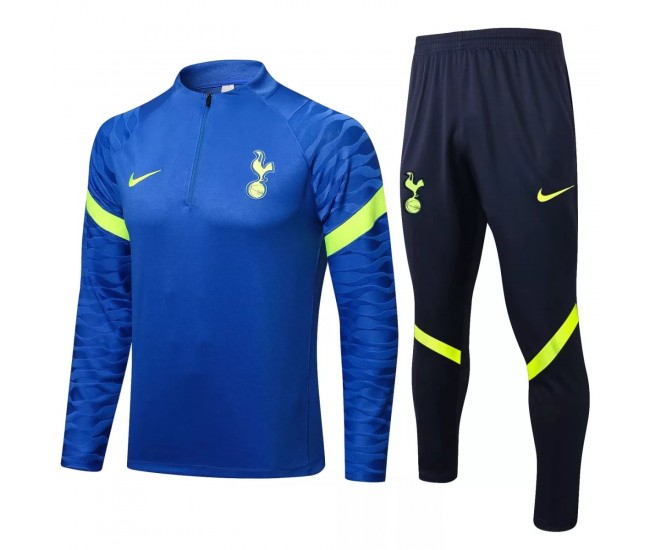2021-22 Tottenham Hotspur Blue Training Technical Soccer Tracksuit