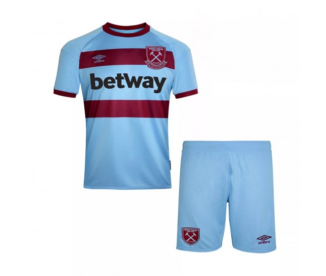 West Ham United Away Kids Kit 2020 2021