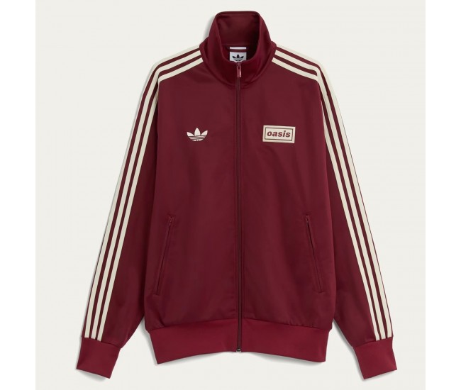 2025 Adidas Originals x Oasis Adult Tour Firebird Track Top Noble Maroon