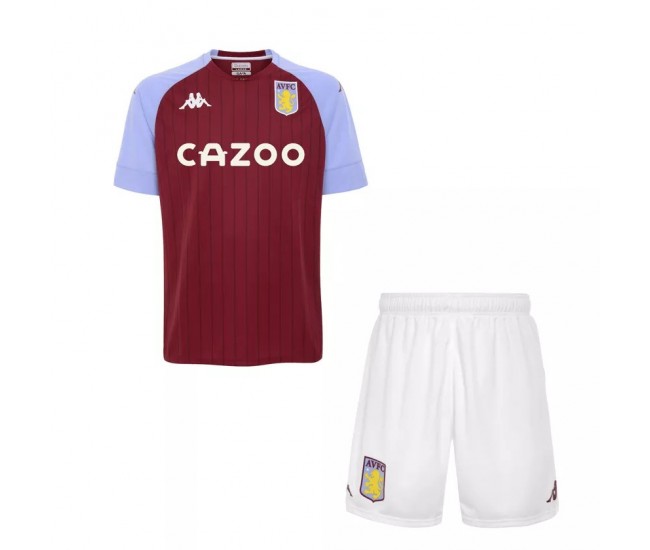 Aston Villa Home Kids Football Kit 2020 2021