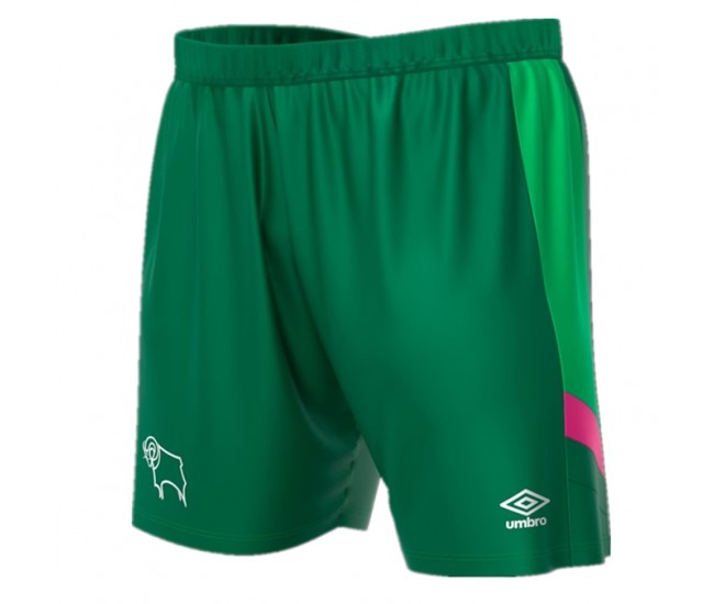 23-24 Derby County Green Goalkeeper Shorts