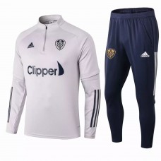 Leeds United Technical Training Football Tracksuit Grey 2021