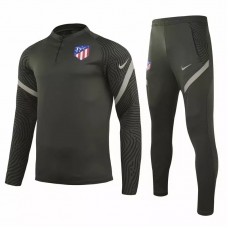 Atlético De Madrid Technical Training Football Tracksuit Grey 2020 2021 Atlético De Madrid Technical Training Football Tracksuit Grey 2020 2021