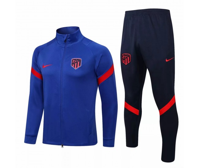 2021-22 Atlético De Madrid Blue Training Presentation Soccer Tracksuit