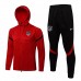 2021-22 Atlético De Madrid Red Hooded Presentation Soccer Tracksuit