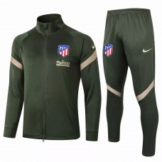 Atlético De Madrid Training Football Tracksuit Olive Green 2021 Atlético De Madrid Training Football Tracksuit Olive Green 2021