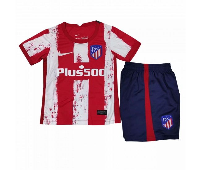 Atletico Madrid Home Football Kids Kit 2021 2022
