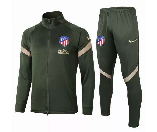 Atlético De Madrid Training Football Tracksuit Olive Green 2021