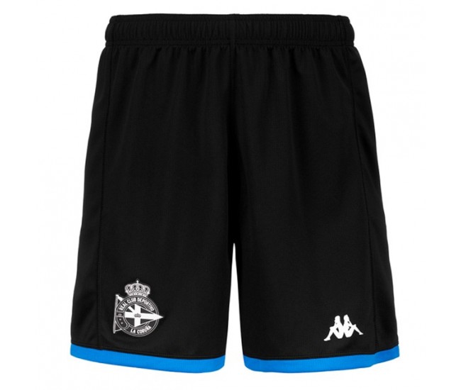 23-24 Deportivo La Coruña Mens Negro Goalkeeper Shorts