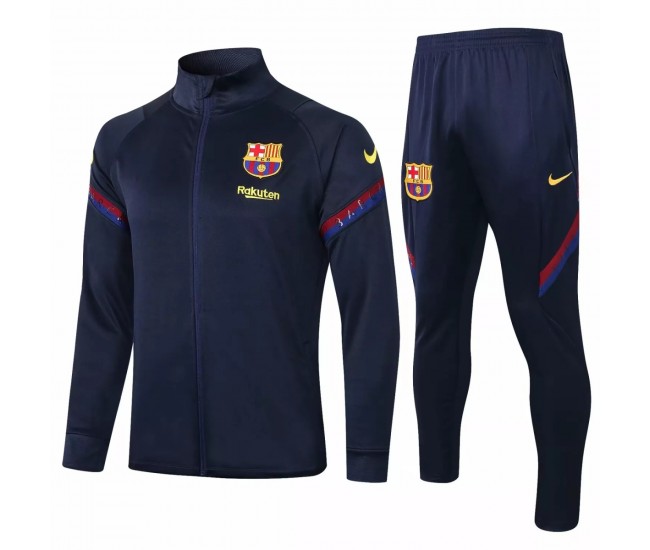 FC Barcelona Navy Soccer Presentation Tracksuit 2020