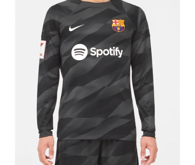 23-24 FC Barcelona Mens Black Goalkeeper Jersey