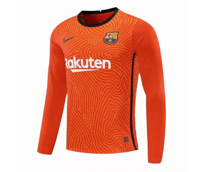 Barcelona Goalkeeper Long Sleeve Shirt Orange 2021