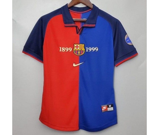 1899-1999 FC Barcelona Centenary Home Retro Jersey 