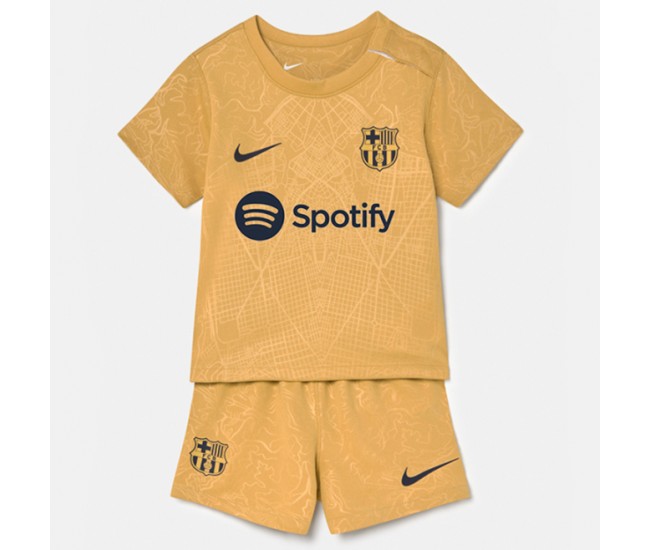 2022-23 FC Barcelona Away Kids Kit