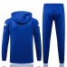 2021-22 FC Barcelona Blue Hooded Presentation Soccer Tracksuit